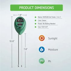 Vivosun 3-in-1 Soil Tester product dimensions